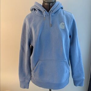 Carhartt Light Blue Pullover Hoodie with Logo